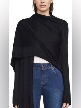 BCBGMAXAZRIA Kattianne Signature Cardi-Wrap Gray